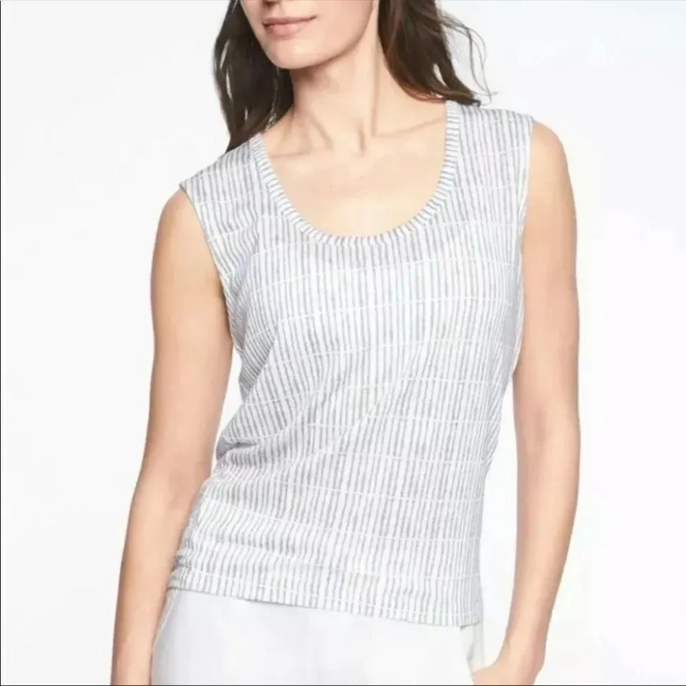 Athleta Breezy Striped Muscle Tank